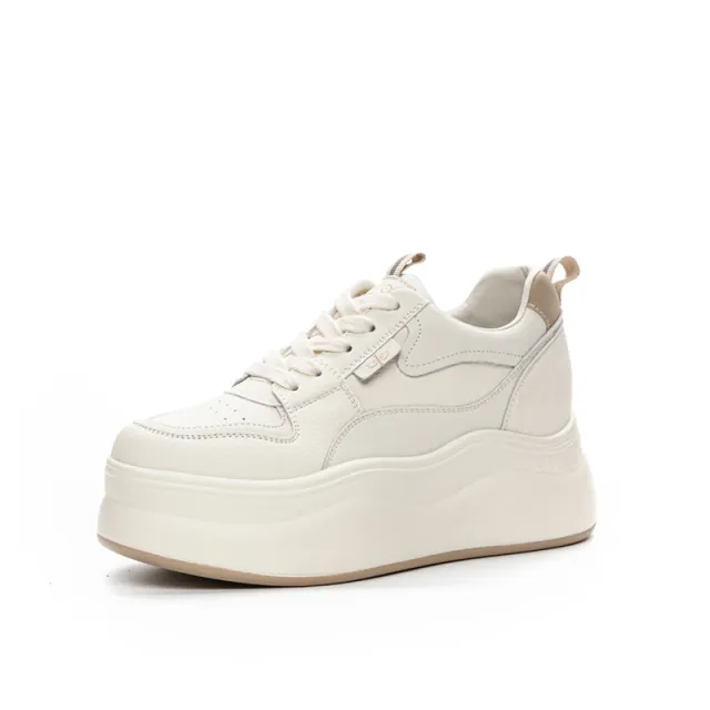 Wedge Platform Thick Bottom Inner Height Increasing Casual Shoes Apricot - Shop at LoveMi