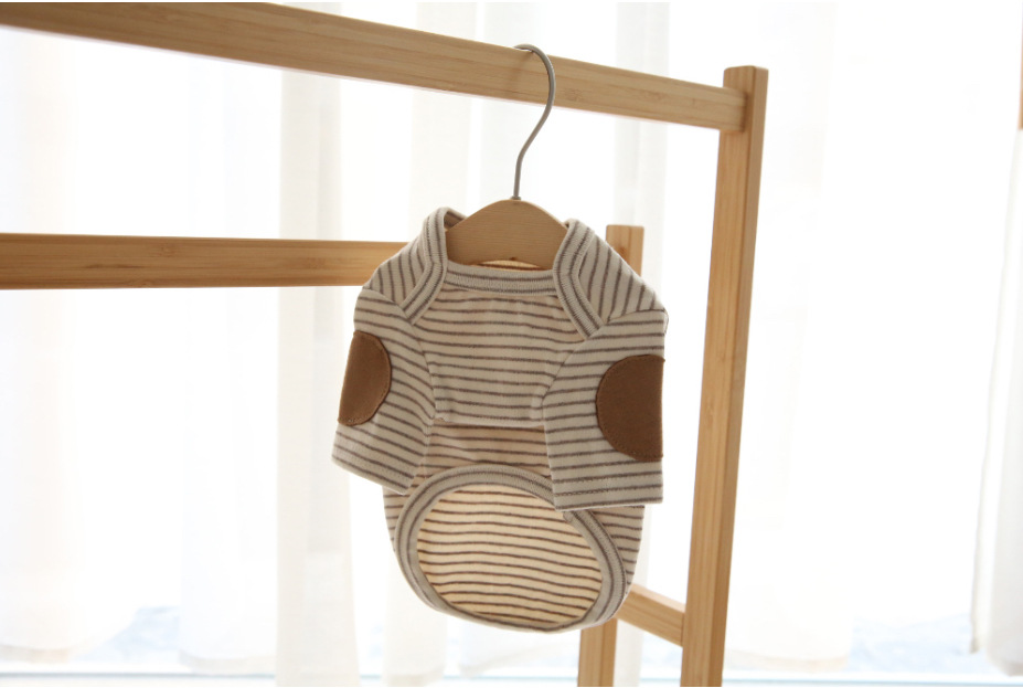 Striped Base-Layer Hoodie For Small Dogs