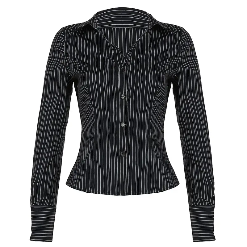 Lapel Breasted Cardigan Long Sleeve Shirt