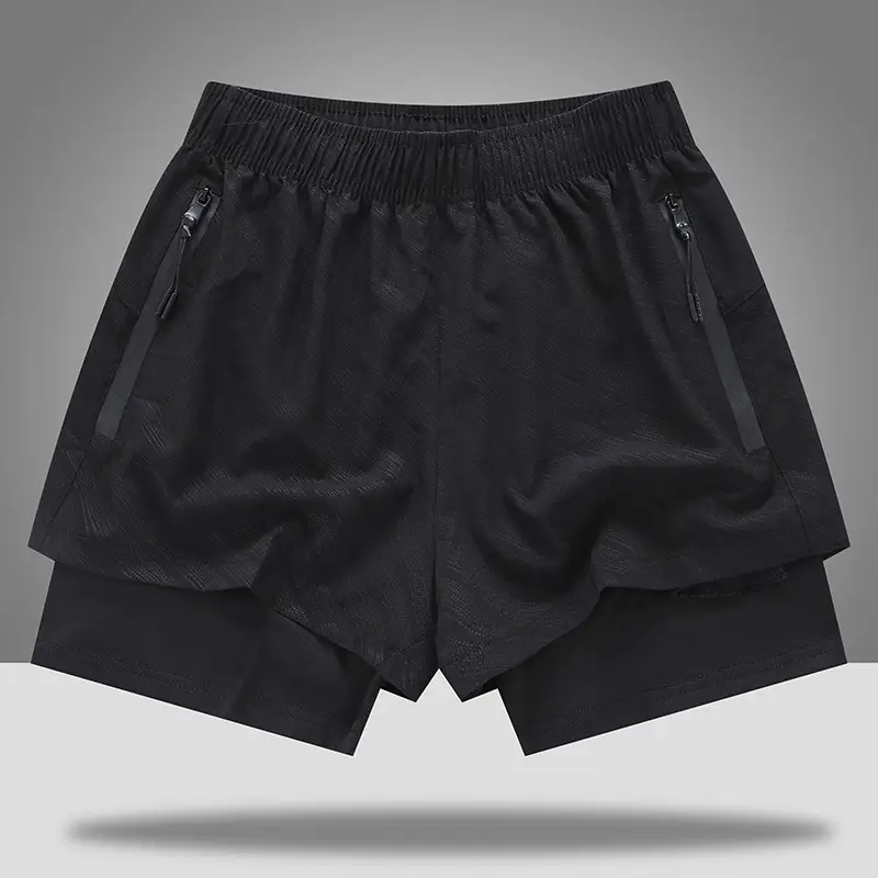 Men's Loose Quick Drying Lined Anti Glare Double-layer Shorts