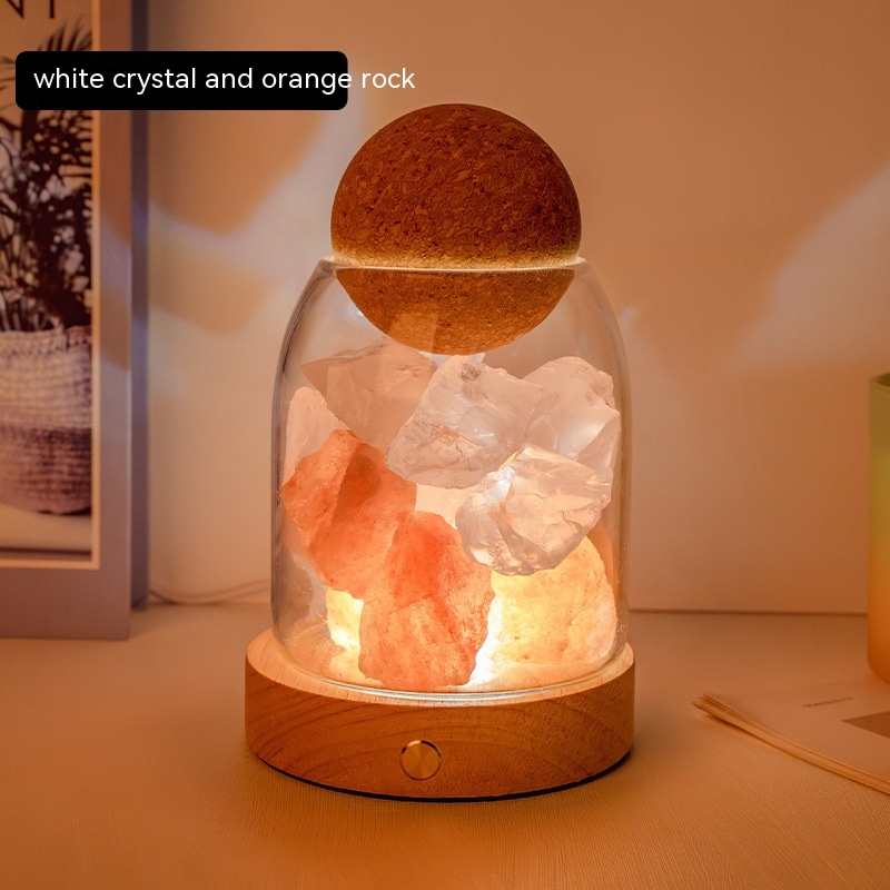 Orange Stone White Crystal