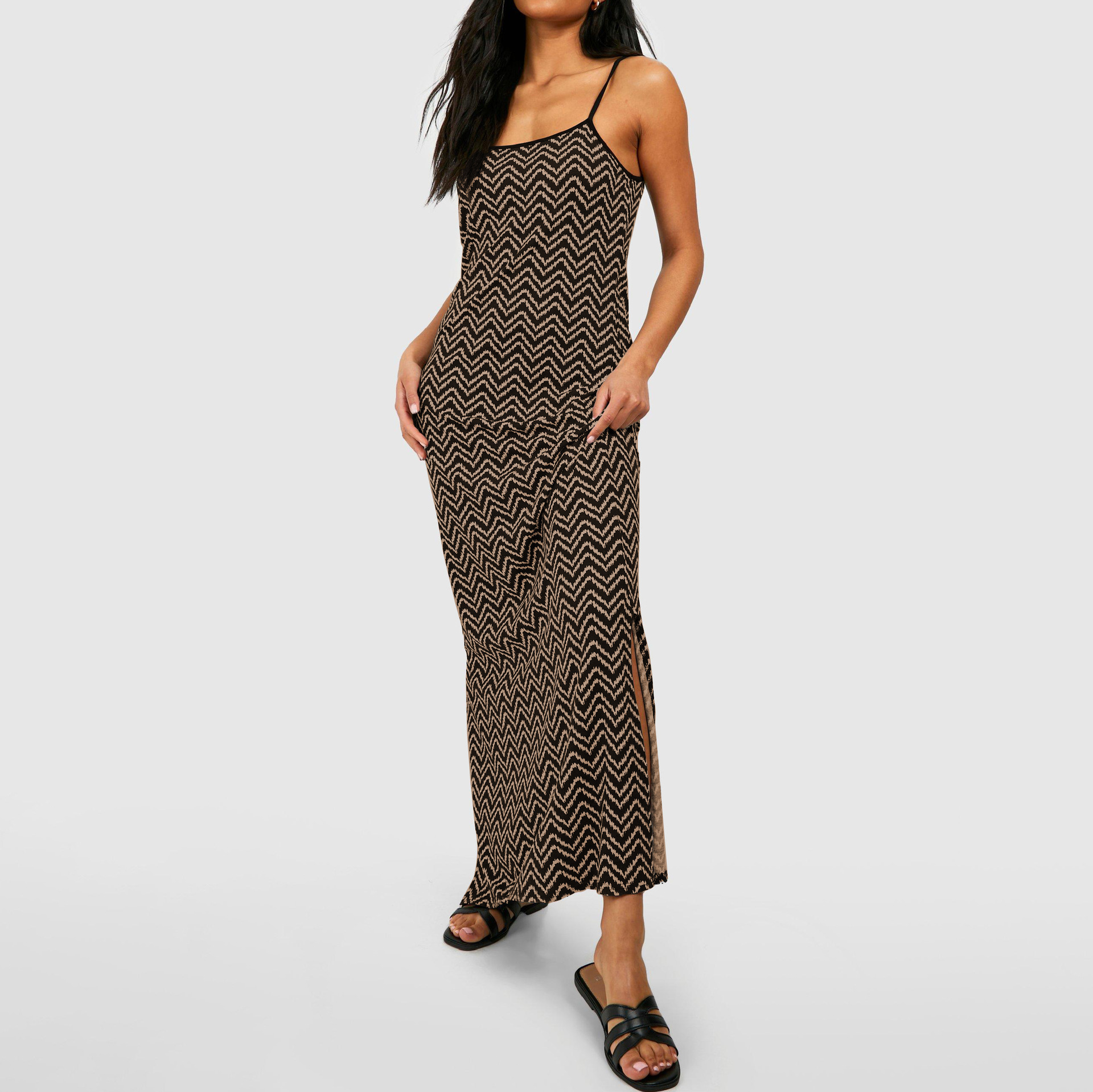 Women's Dress With Sexy Split And Straps Yellow - Shop at LoveMi