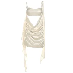 New Elegant And Fashionable Strapless Slip Dress - Champagne-S - View 1