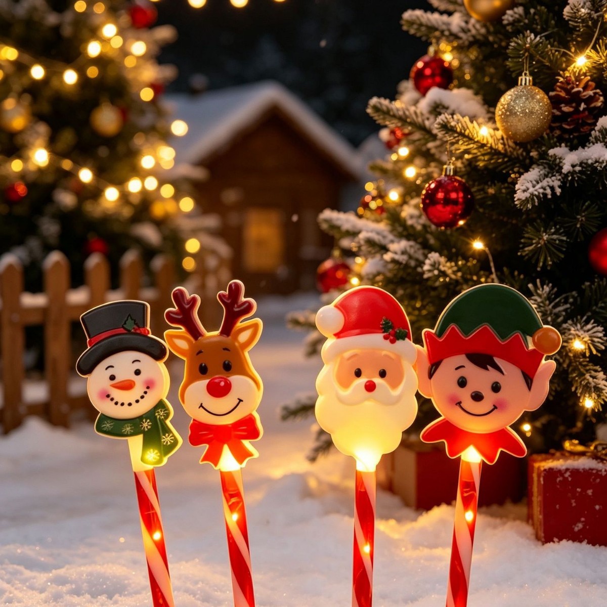 Christmas Solar-powered Ground-insert Holiday Decorative Lights