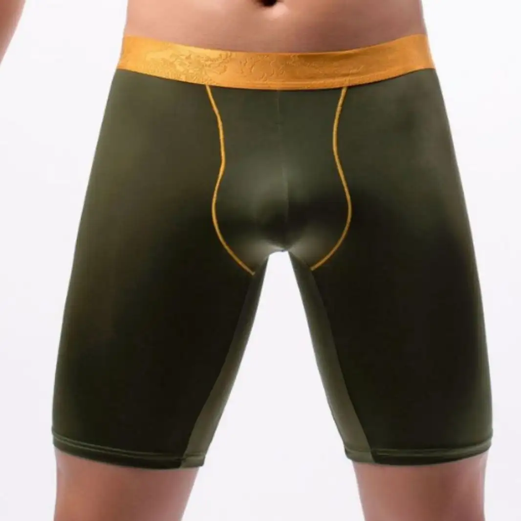 Men's Thin Ice Silk Lengthened Anti-wear Leg Underwear