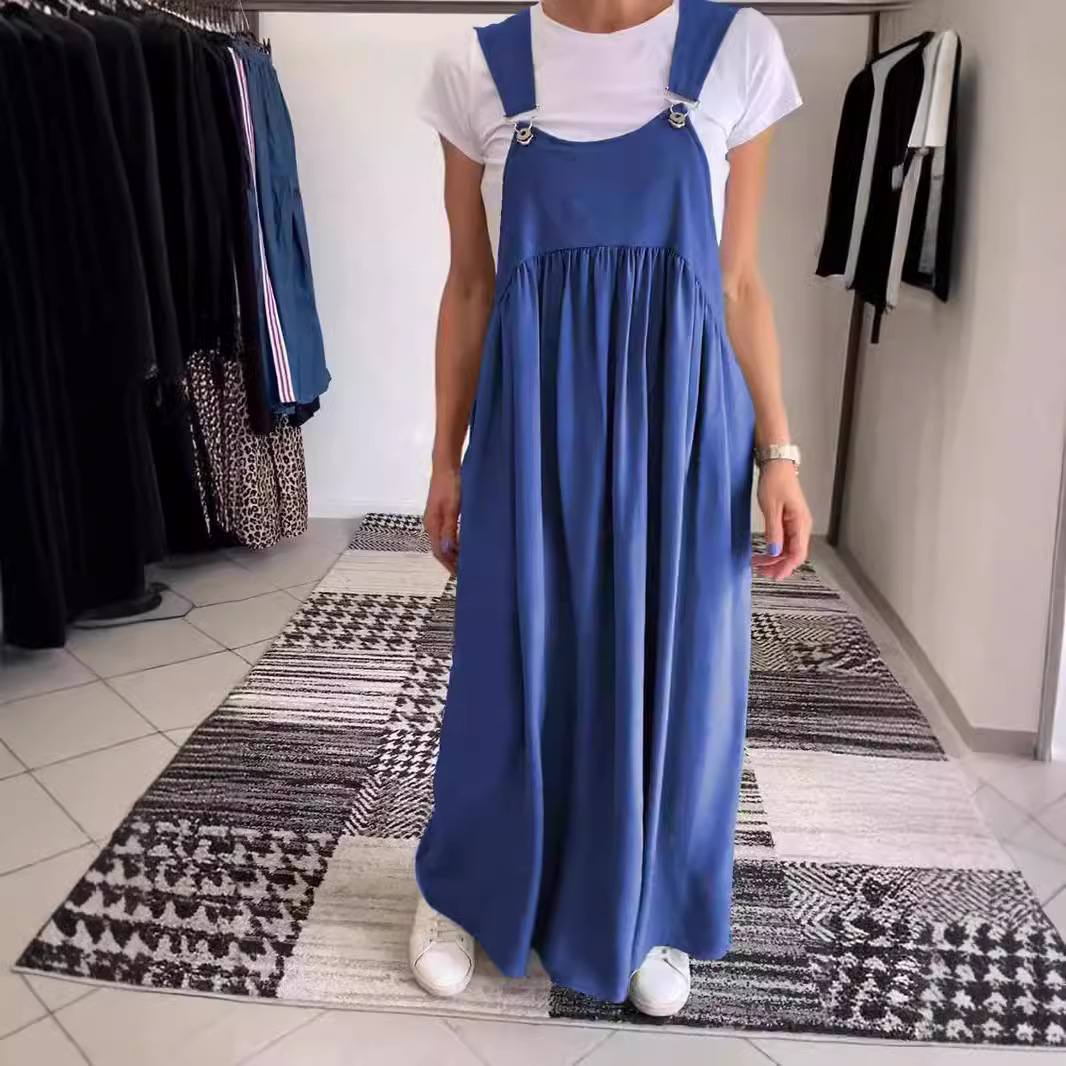 Women's Cotton And Linen Sling Dress