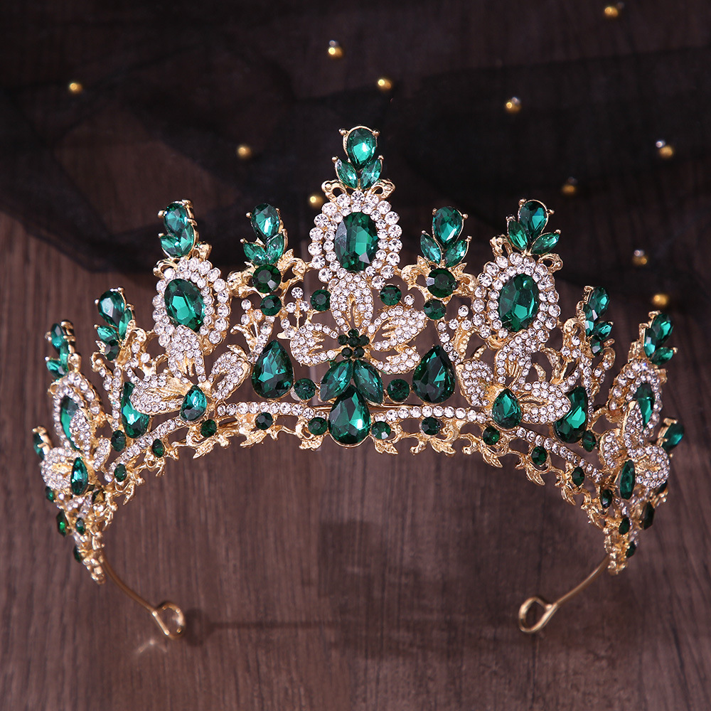 Bridal Crown Headdress Cross Wedding Dress Accessories Luxury Crystal 13