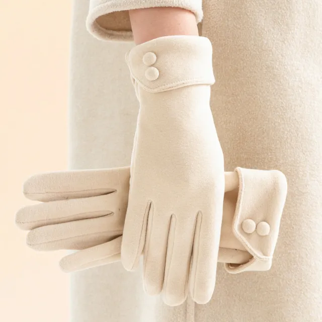 Women's Fleece lined Warm Graceful Bow Gloves Beige - Shop at LoveMi