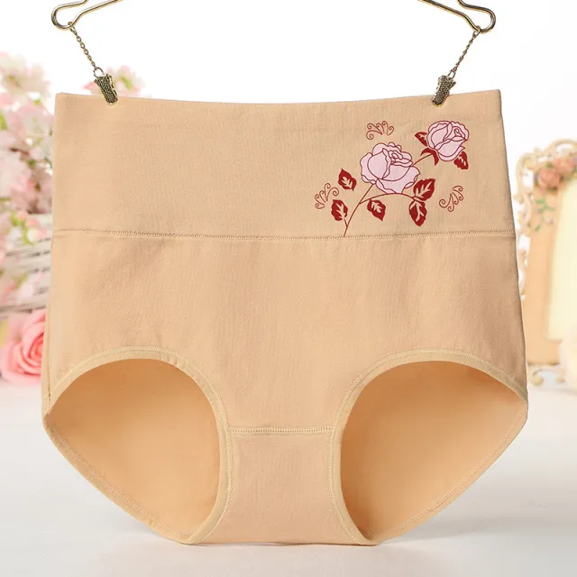 Women's Printed High Waist Underwear Apricot - Shop at LoveMi