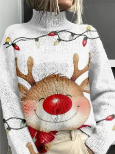 Women's Woolen Sweater Fashion Personality Turtleneck Sweater Style 5 M - Shop at LoveMi
