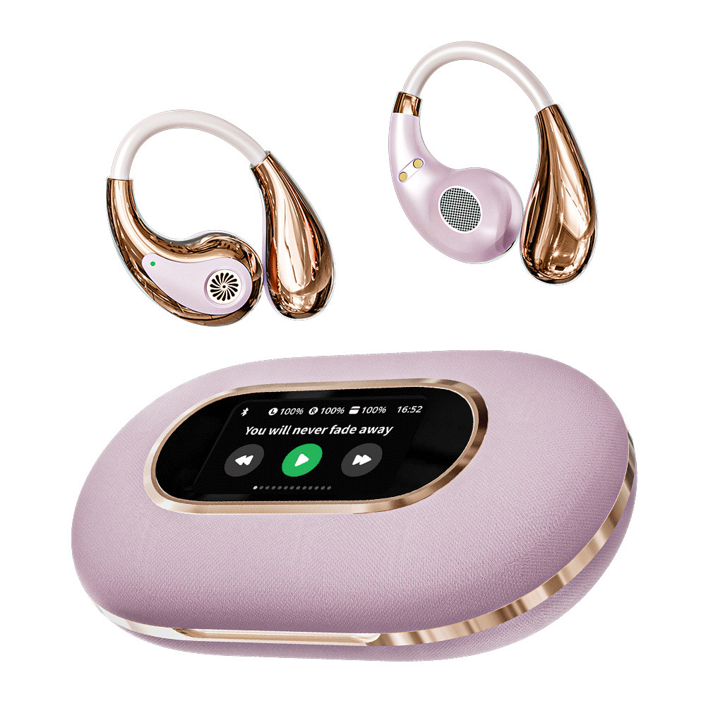 Noise-canceling Wireless Bluetooth Headphones With A Screen