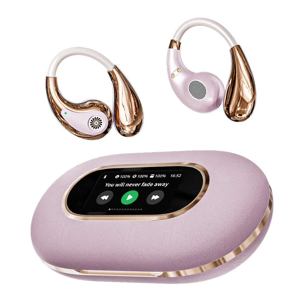Noise-canceling Wireless Bluetooth Headphones With A Screen