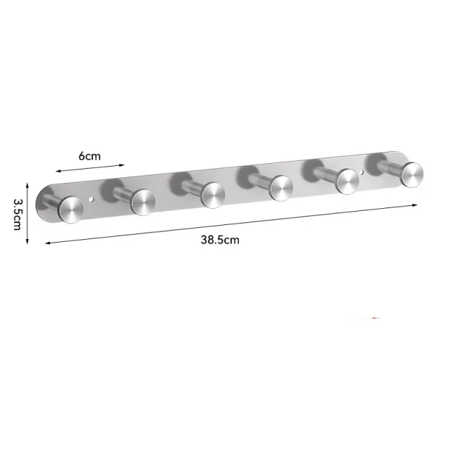 Punch free Stainless Steel Hook Bathroom Coat And Cap Bathroom Strong Sticky Hook Wall Storage Silver - Shop at LoveMi