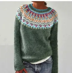 Round Neck Loose And Stylish Long Sleeves Sweater - 13 - View 1