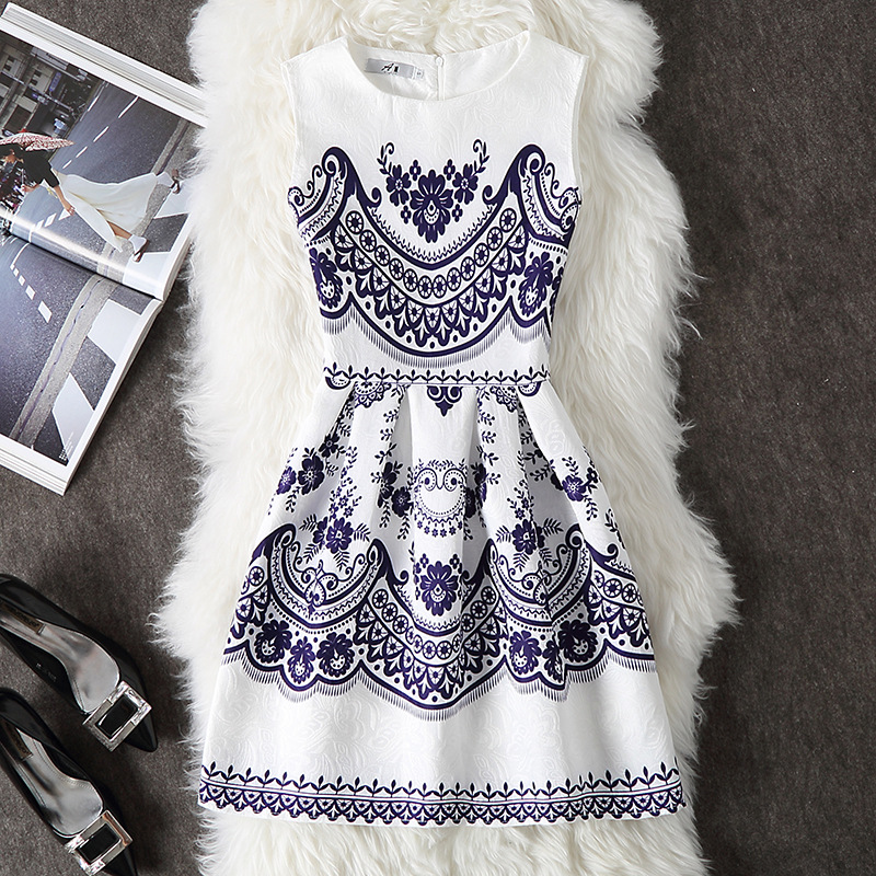 European And American Spring And Summer Women's Clothing Fashion Printing Dress 7537 - Shop at LoveMi