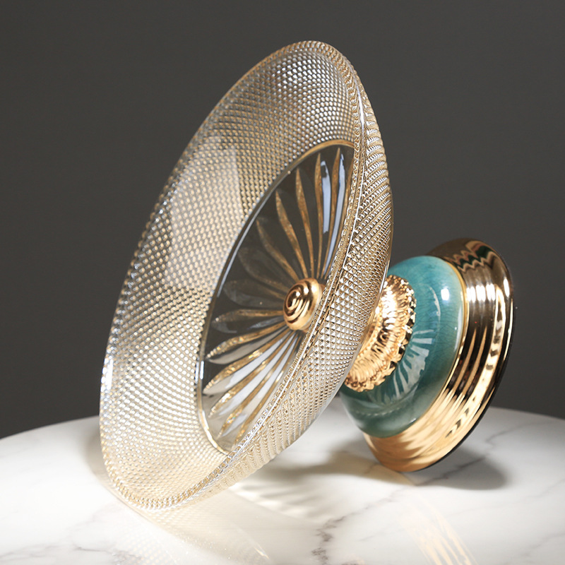 Affordable Luxury Ceramic And Glass Fruit Bowl For Coffee Tables