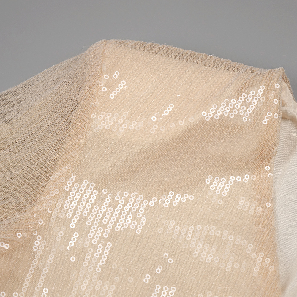 Sequin Long-Sleeve Beaded Dress, picture 5 of 9