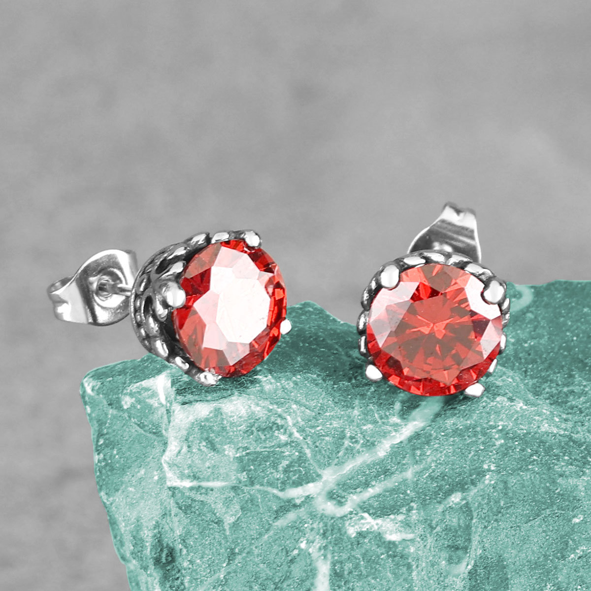 Colorful Gemstone Earrings For Men And Women