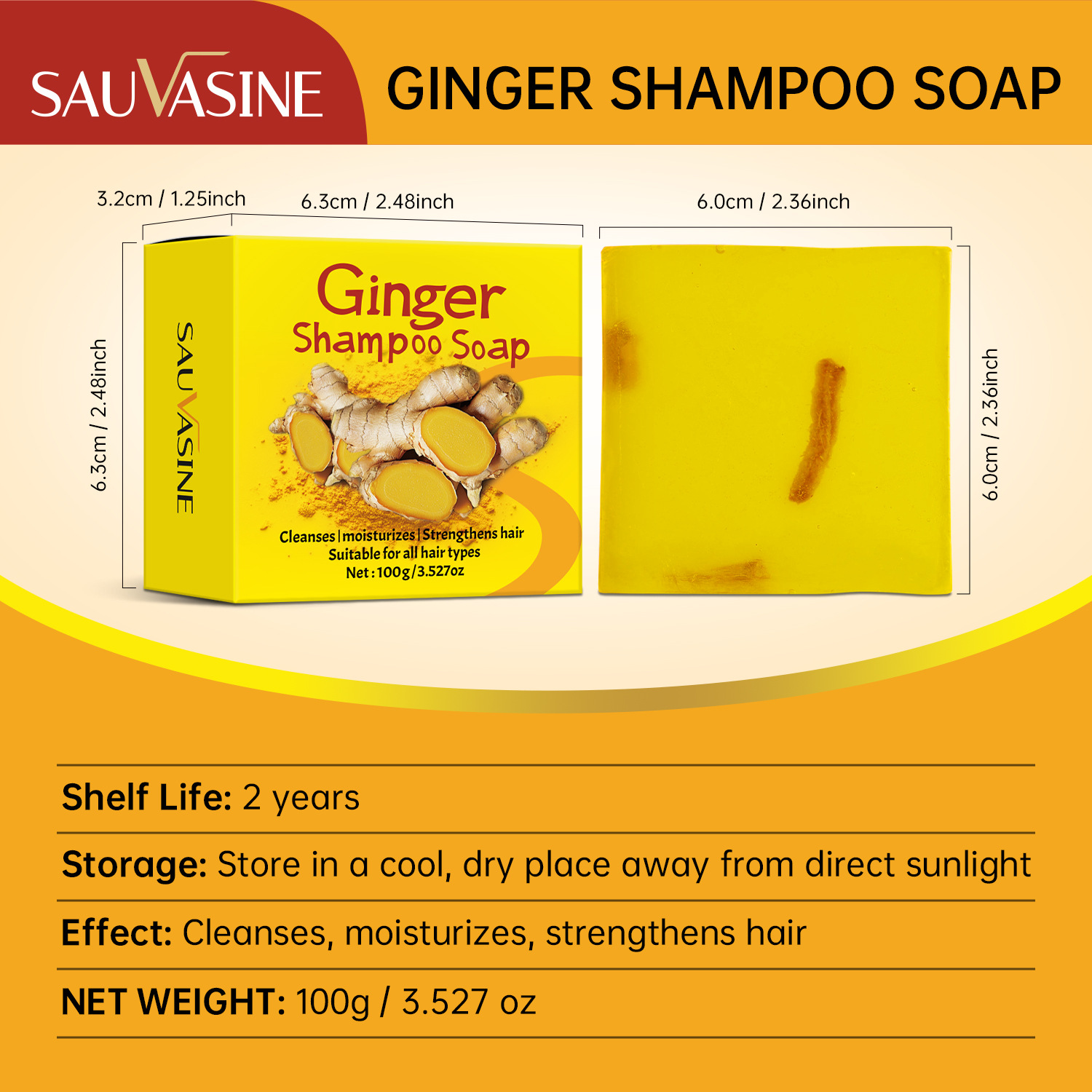 Title 6, Ginger Shampoo Soap Hair Care