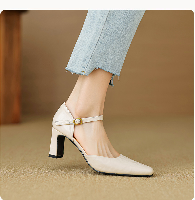 Square-Toe Buckle Sandals, picture 3 of 5