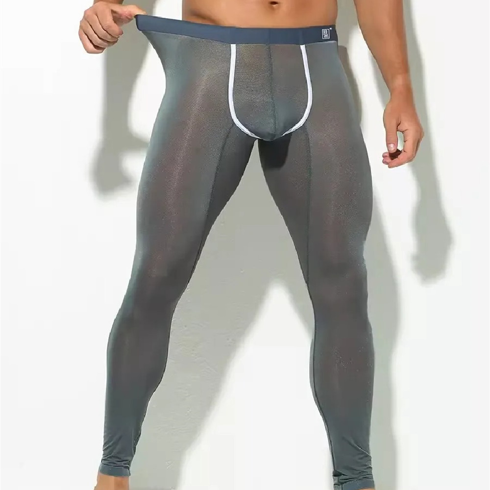 Men's Spring And Autumn Tight Pants Thin Underpants Ice Silk