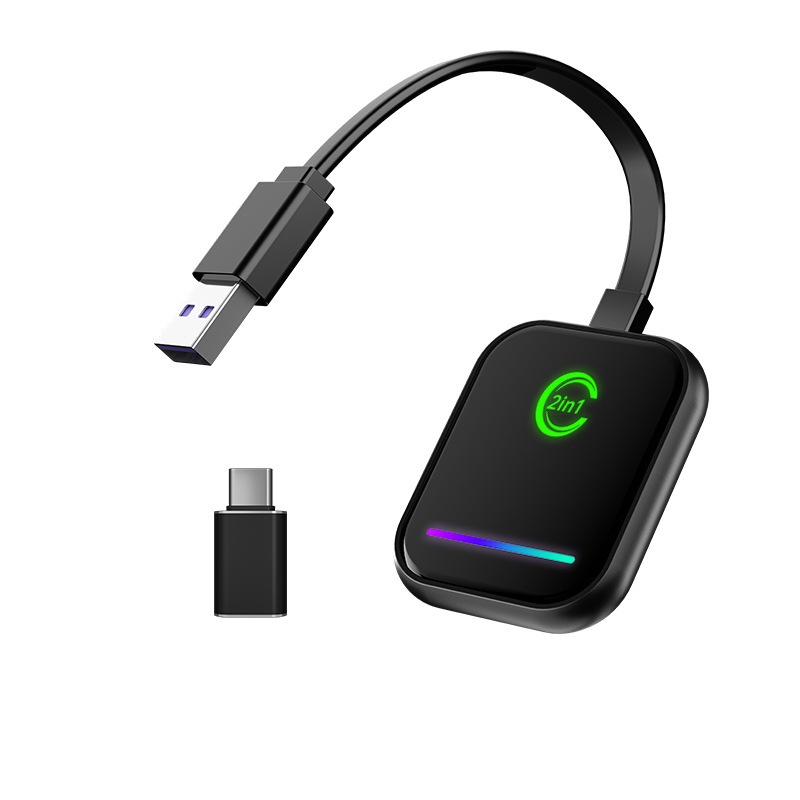 2-in-1 Wireless Carplay Box Original Car Wired To Adapter