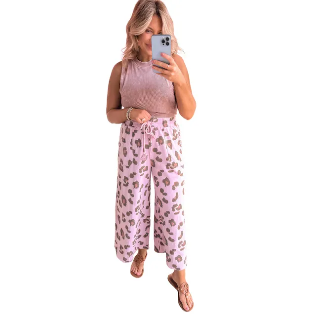 Personality Trend Leopard Print Floral Print Casual Jumpsuit Leopard - Shop at LoveMi