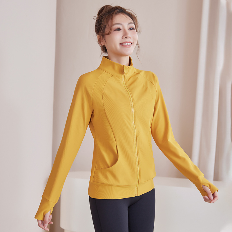 Women's Autumn Plump Girls Running Fitness Plus Size Yoga Jacket