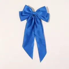 Bow Ribbon Hairpin Simple Retro Fabric - Klein Blue Bow Knot - View 1