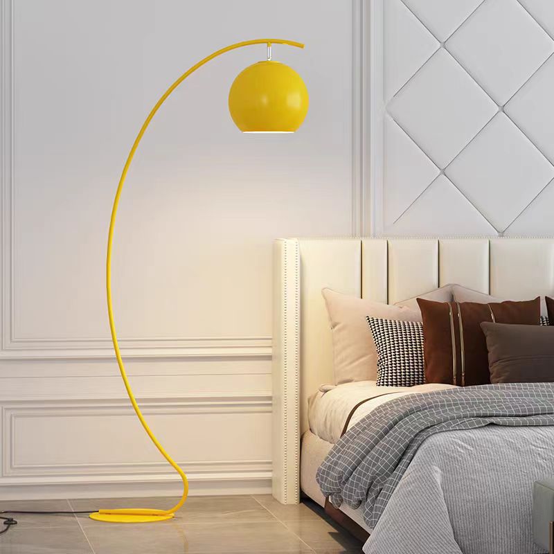 Minimalist Fishing Lamp Floor Lamp Living Room Sofa Electrodeless Dimming BLACK EU