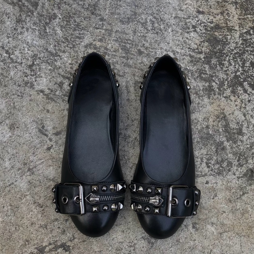 Extra-soft Black Sheepskin Pumps For Women