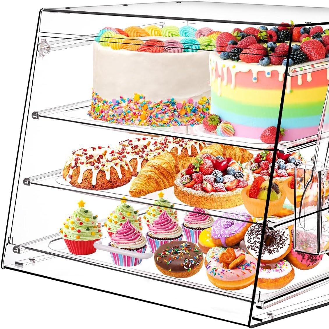 Transparent acrylic dessert dust cover removable toast rack