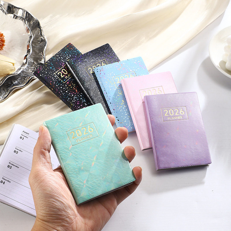 A7 English Notebook Laser Colorful Cover Calendar Starlight Color 10