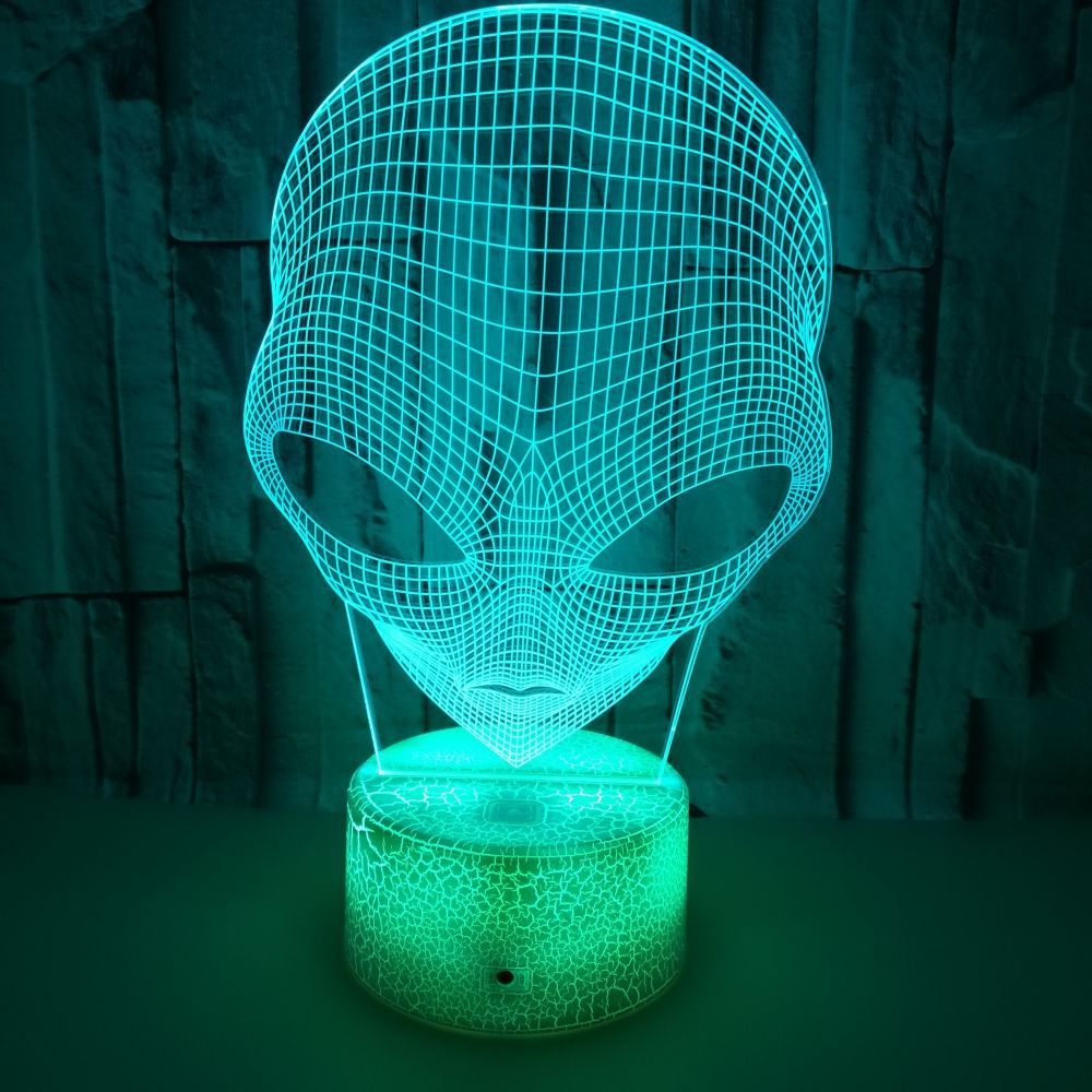 Mars-shaped 7-color 3D Touch Small Night Lamp