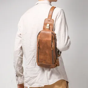 Side profile of the crossbody bag