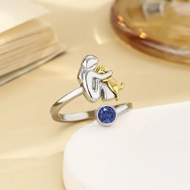 Birthstone Rhinestone Women's Open Ring September - Shop at LoveMi
