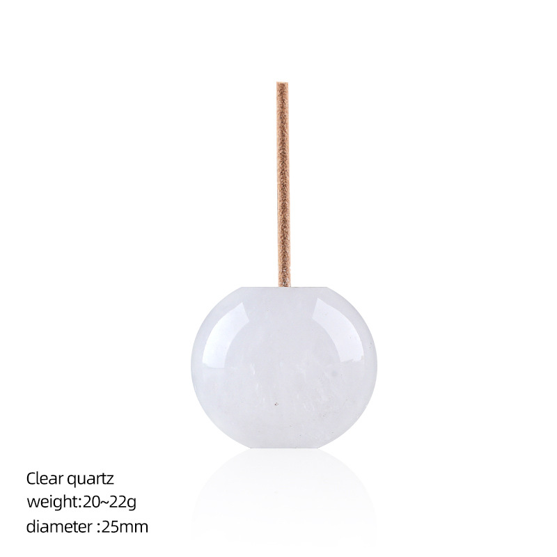25mm Natural Crystal Incense Holder Base Desktop Ornament 6