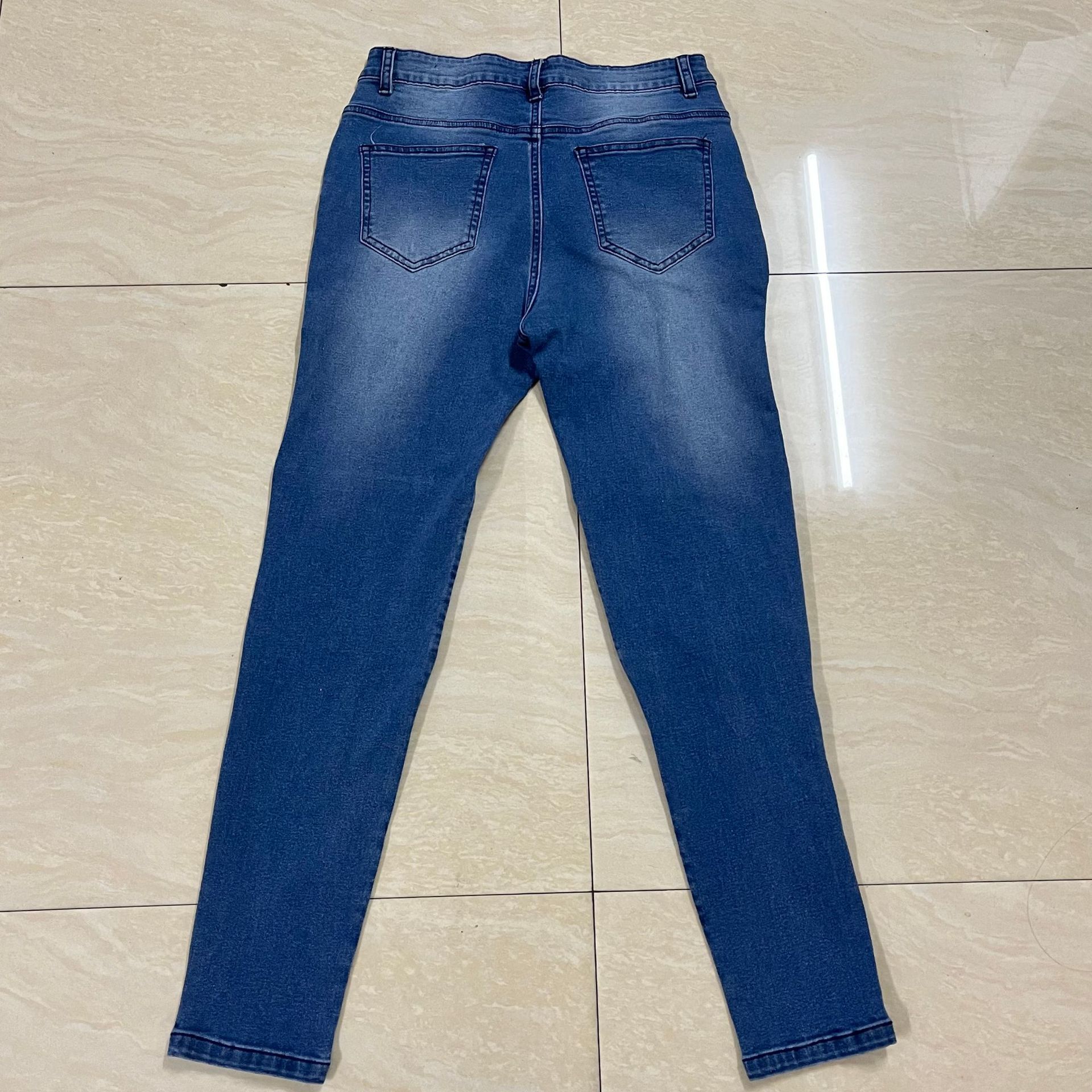 Title 7, Calça jeans masculina com zíper, estilo locomot...