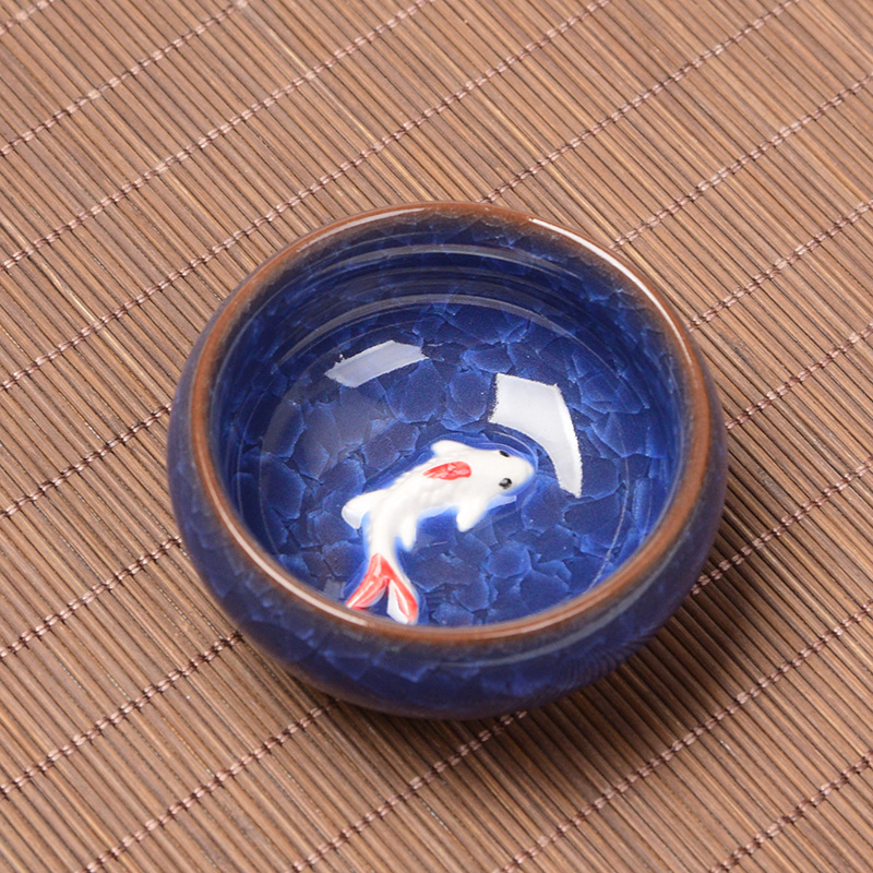 Sapphire Blue Fish Cup