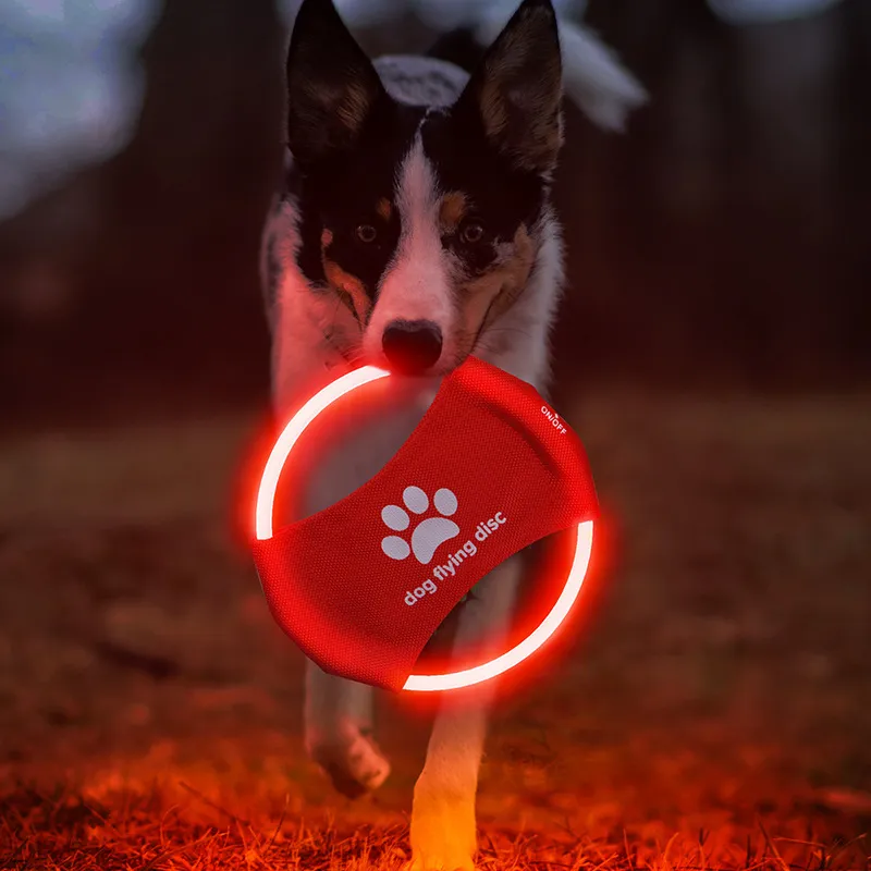Dog Flying Discs Light Glowing LED LuminousTrainning Interactive Toys Game Flying Discs Dog Toy Pet Dog Accessories Pet Products – image 2