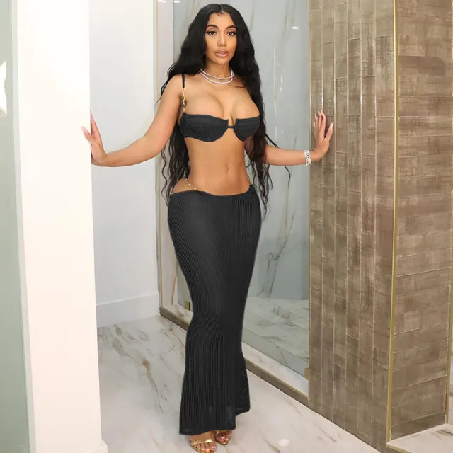 See through Bikini Skirt Suit For Women Black - Shop at LoveMi
