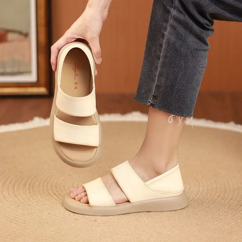 Slip-on Open Toe Roman Style Sandals
