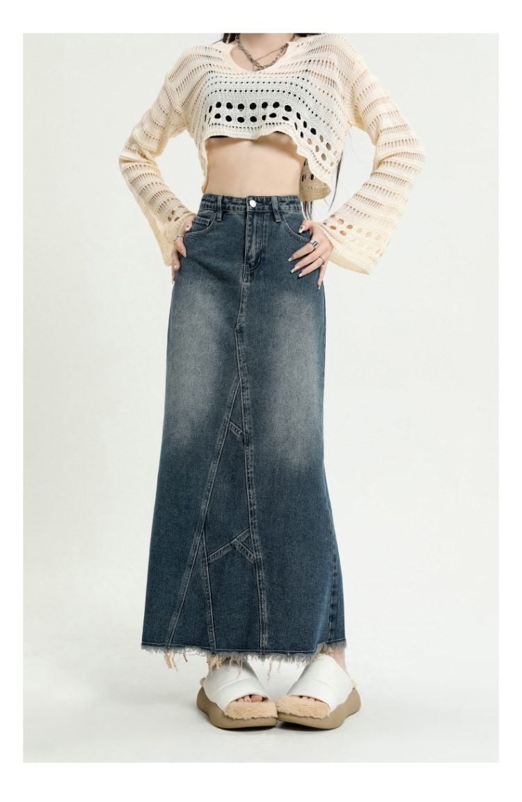 Niche Hot Girl Design Lotus Leaf Sheath Fishtail Skirt For Women