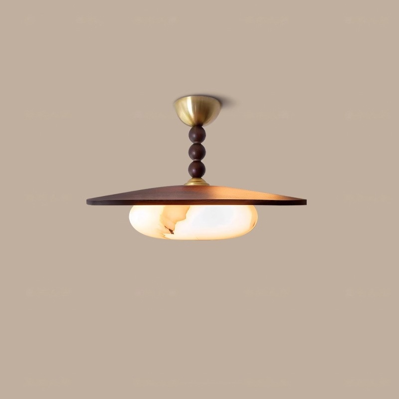 Chinese Style French Style Walnut Pattern Restaurant Chandelier