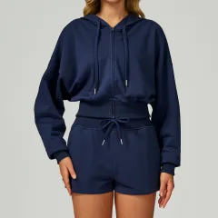 Running Fitness Sports Hooded Casual Loose All-matching Hoodie - Blue - View 1