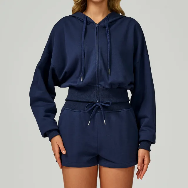 Running Fitness Sports Hooded Casual Loose All matching Hoodie Midnight Blue - Shop at LoveMi