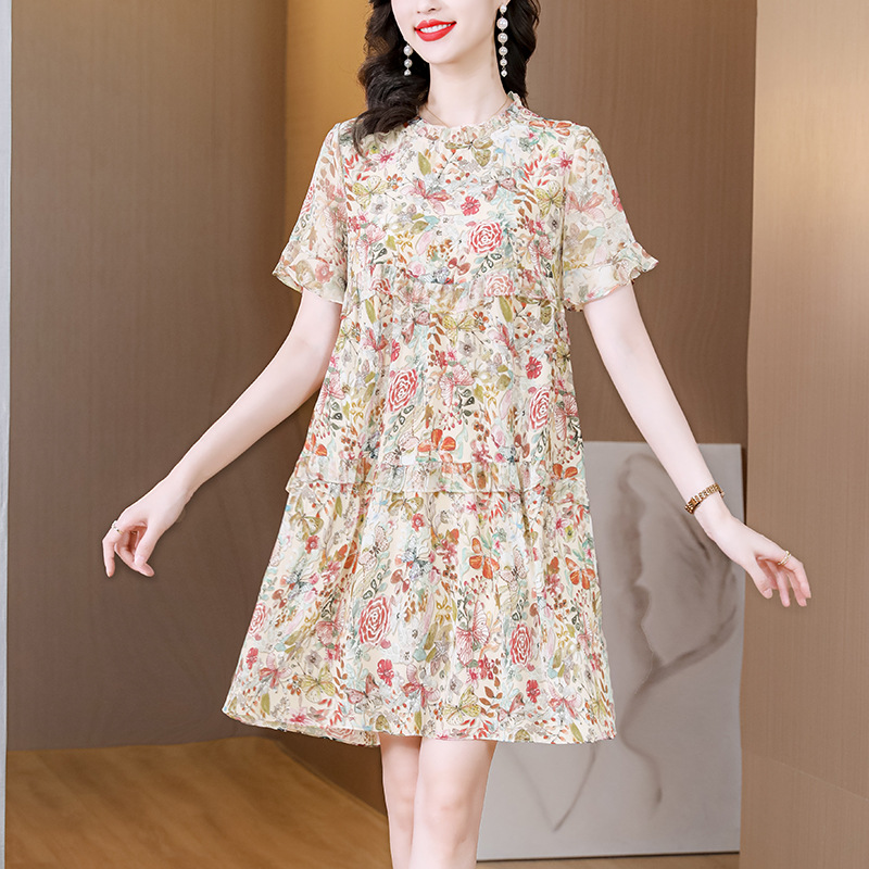 Fat Sister Fashion Loose Temperament Plus Size Flounced Skirt