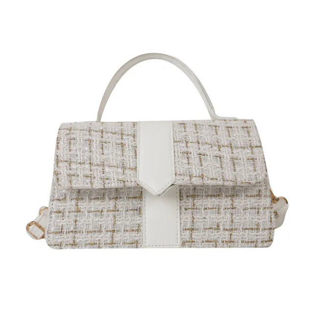 New Trendy Textured One shoulder Crossbody Korean Women Bag White - Shop at LoveMi
