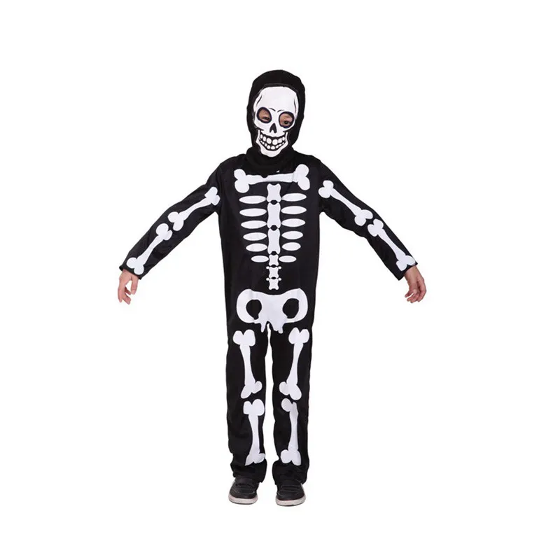Halloween Carnival Party Children Boy Skull Makeup Ball Performance Costume - B 0098 Small Skull Outfit-L Co