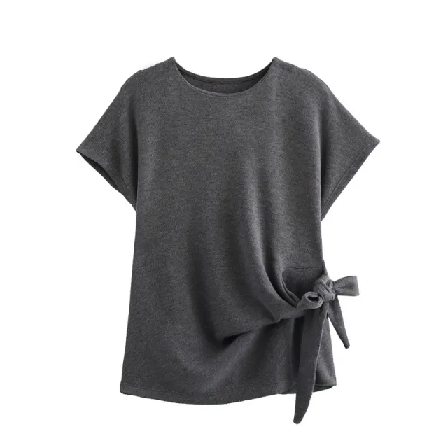 Women's Nodule Decoration Top And Skirt Gray - Shop at LoveMi
